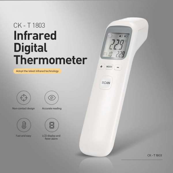 CK-T1803 /thermometre infrarouge non-contact digital infrared thermometer lcd laser